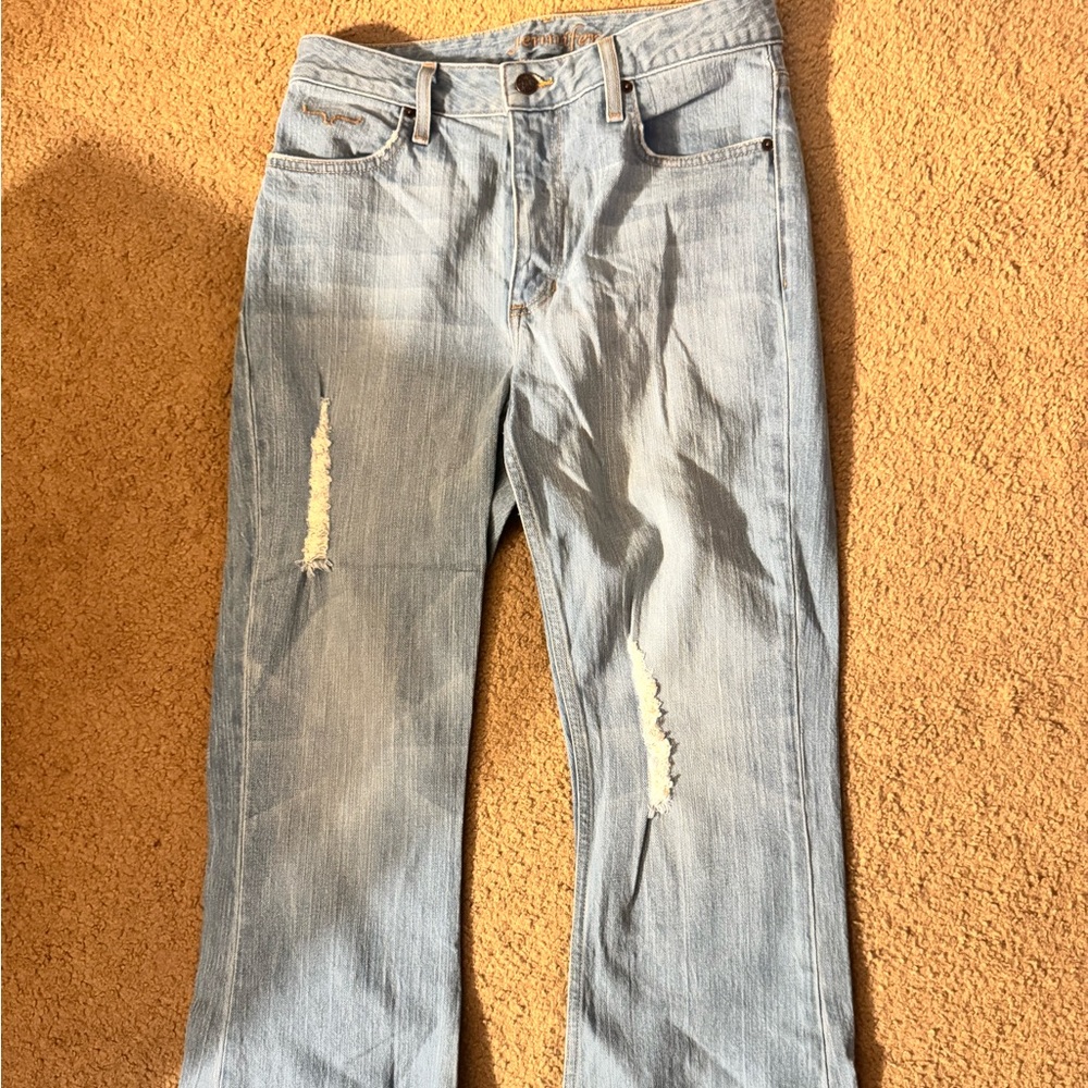 Stylish Light Blue Distressed Women Jeans